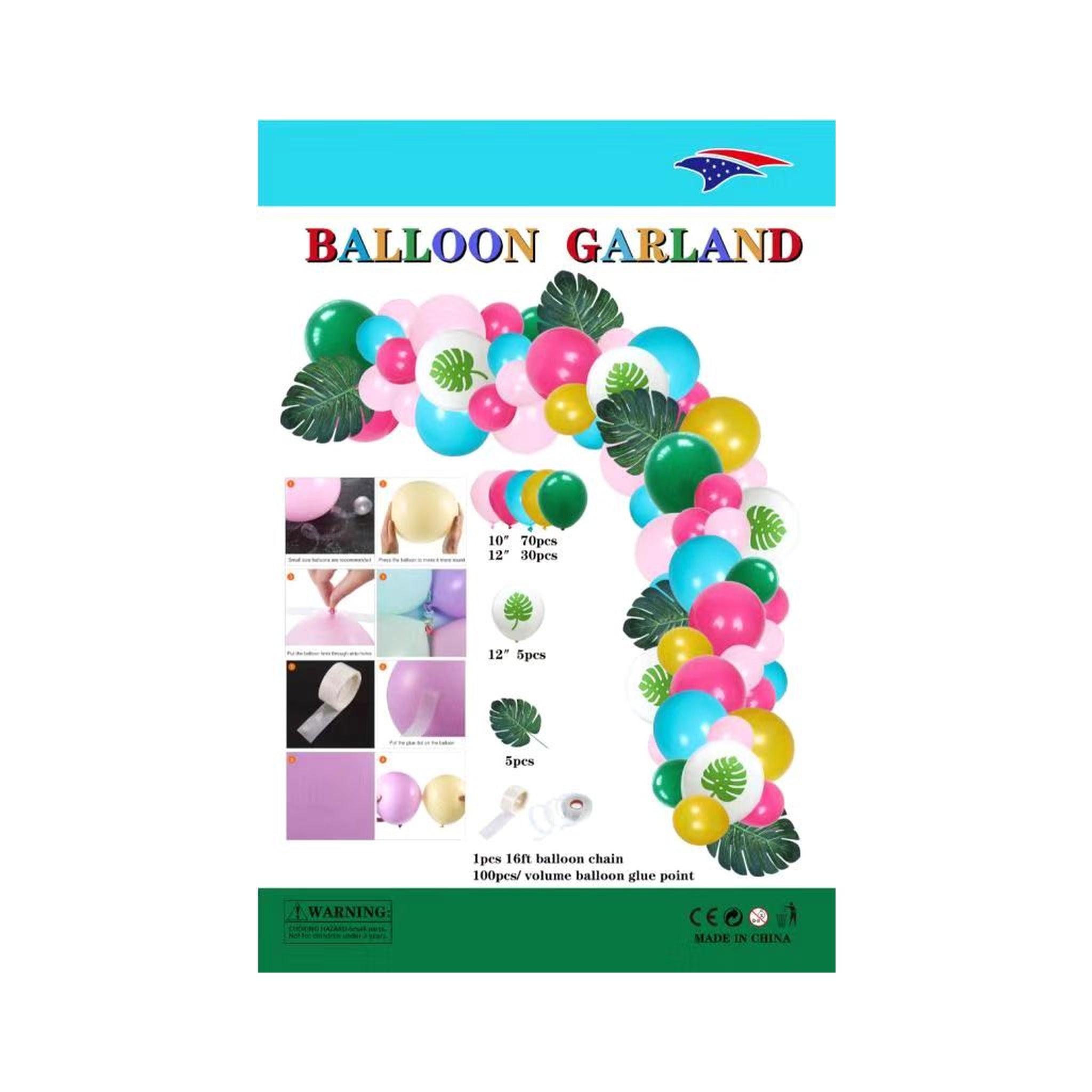 Balloon Garland Luau 60Set/Cs